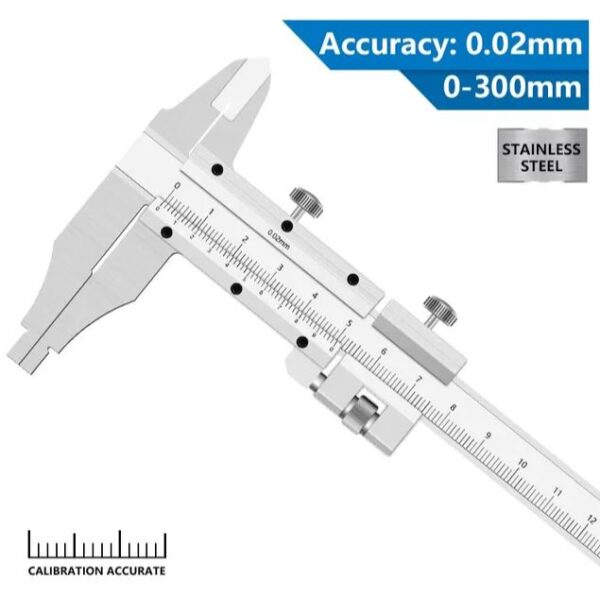 Штангенциркуль с глубиномером нониусный XCAN, точность 0,02 мм, 1 шт.