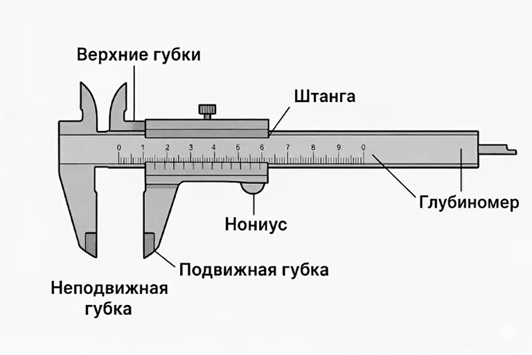 Элементы штангенциркуля